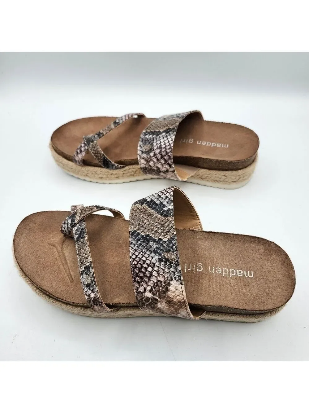 Madden Girl Brown Snake Print Espadrilles